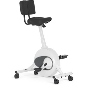image:imageFLEXISPOT Exercise Bikes for Home Space Saving Under Desk Bike Stationary Bikes Indoor Bikes with Flywheel 300LBS Heavy Duty Optional LCD2D Desktop8Level Resistance V8V9V9MAXV8 White