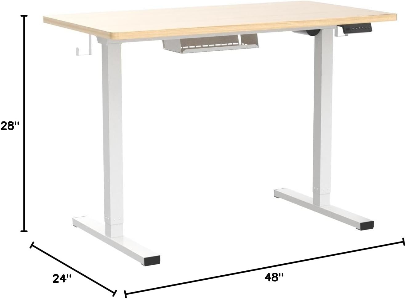 image:imageFLEXISPOT Solid Bamboo Standing Desk 48 x 24 Real Bamboo Desktop with Natural Grain Durable amp Sustainable Workstation for Home Office and MultiMonitor Setups Curved Black FrameSilver Frame