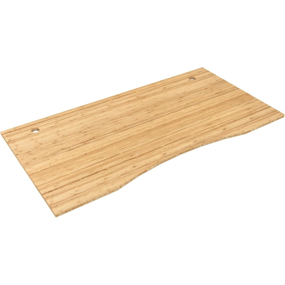 image:imageFLEXISPOT Whole Piece 48x30 Desktop 1 Thickness Height Adjustable Desk Rectangular Tabletop White Board 48INCH White TopCurved Natural Bamboo