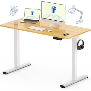 image:imageFLEXISPOT Solid Bamboo Standing Desk 48 x 24 Real Bamboo Desktop with Natural Grain Durable amp Sustainable Workstation for Home Office and MultiMonitor Setups Curved Black FrameSilver Frame